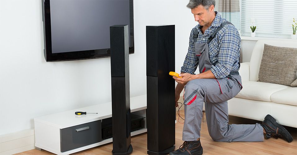 Das testen von Sound für Schallisolierung
