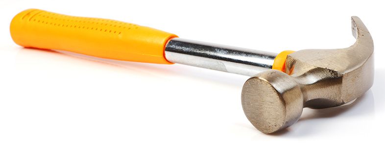 Gelber Hammer für Konstruktionen